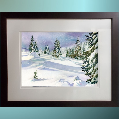 Click to view detail for Snow Drifts 8x11 $550